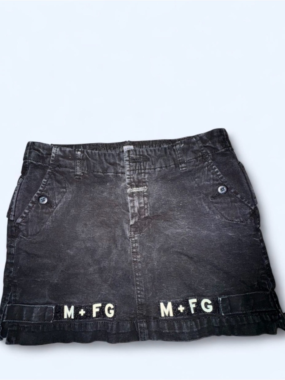 Girbaud Black M+FG Embroidered Mini Skirt